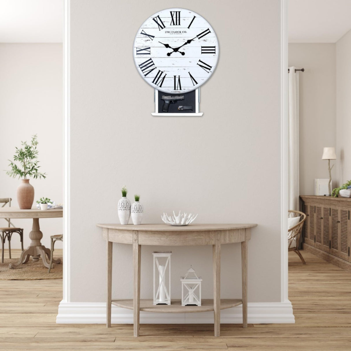 Tactical Traps - Tactical Clock Gun Safe with Hidden Gun Storage and RFID Bluetooth Lock - Concealment Decor with Smart Safe Technology Tactical Traps