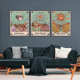 WUDWL Diamond Painting Kits for Adults - 3 Pack Sun and Moon DIY 5D Diamond Art Kits Full Drill Diamond Dots Paintings with Diamonds Gem Art and Crafts Home Decor 12x16inch WUDWL