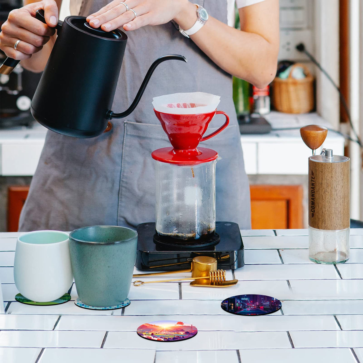 120PCS Sublimation Blanks Car Coasters, Absorbent Auto Coasters for Cup Holders, Neoprene Car Coasters Absorb Spills to Keep Cupholders Clean Valyria