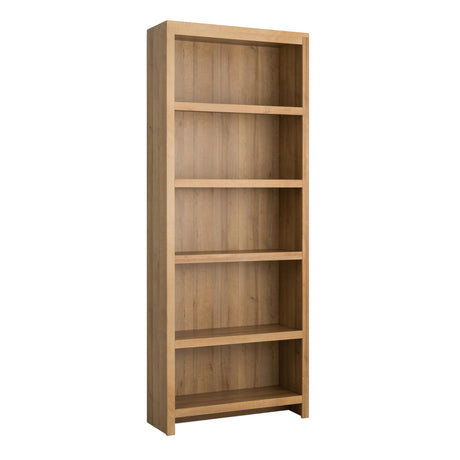 Prepac Moda 5-Tier Tall Wooden Bookcase, Oak Storage Cabinet, Display Cabinet, Bookshelf with Storage Shelves 31.75" W x 80" H x 12" D for Home Office, Living Room, Bedroom Organizer Prepac