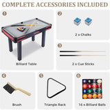 ROSEED 48" Pool Table, Billiard Game Table for Adults and Kids, Mini Pool Table Set Indoor & Outdoor for Family, Game Room, Bar, Office ROSEED