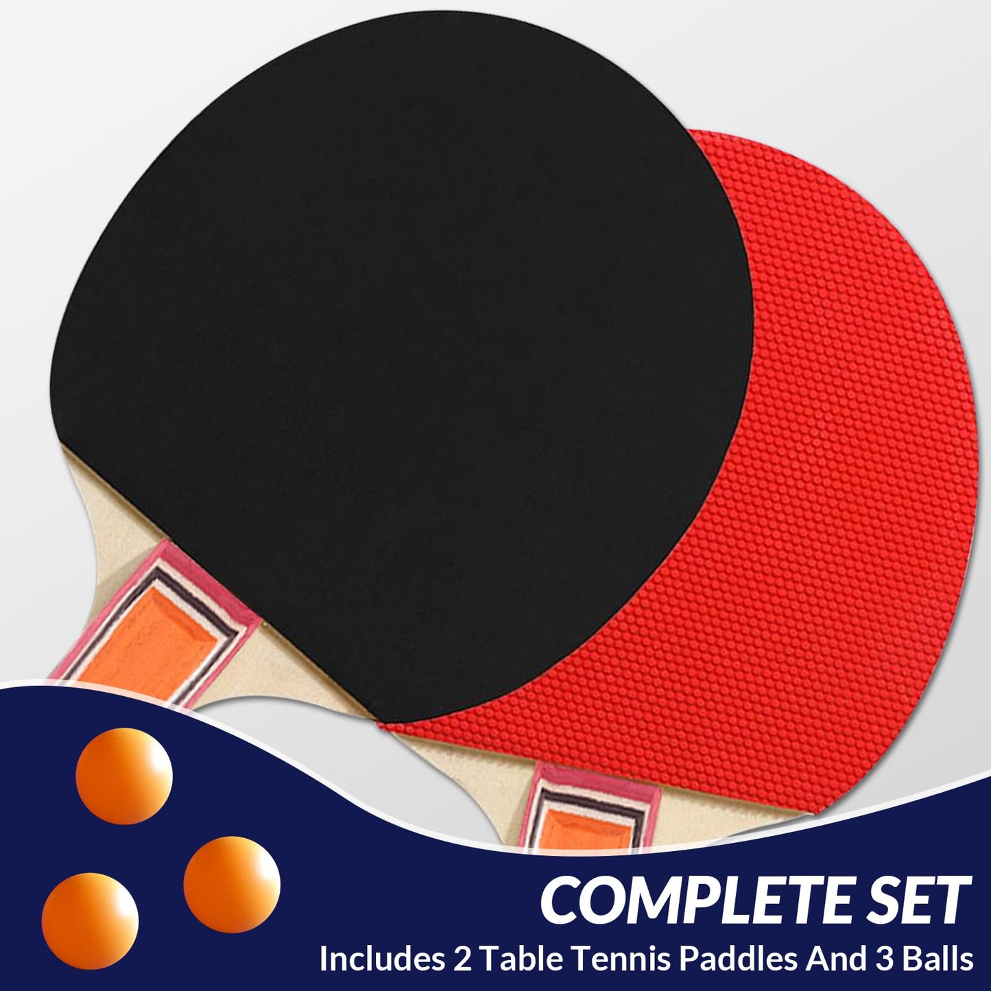 Zevemomo Portable Table Tennis Table, 6FT Mid-Size Foldable Ping Pong Game Set for Indoor/Outdoor, Ping Pong Table Top with Net, 2 Paddles and 3 Balls, Table Tennis Set 10 Minute Quick & Easy Assembly