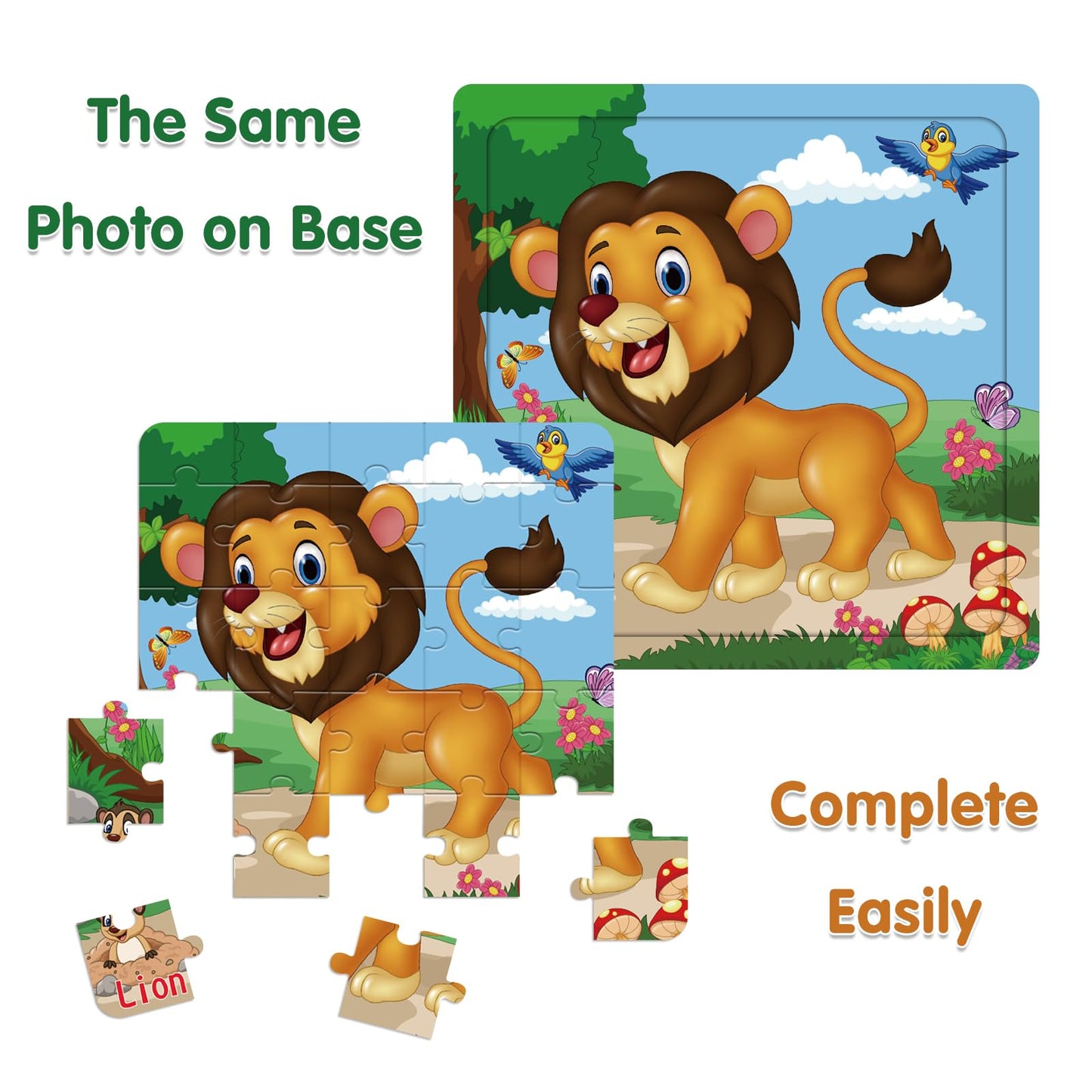 Puzzles for Kids Ages 3-5 Toddler Wooden Toys Montessori Learning Education Preschool Sets Games for Boy Girl 3 4 5+ Years Old, Pack of 6 (20 Pieces)