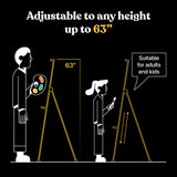 Portable Art Easel Stand 63 Inches - Black Picture Stands for Display w/Bag - Tabletop Art Easel Stand for Sign, Wedding Signs, Poster Stand, Painting Canvas Stand - Metal Tripod, Easels for Display T-SIGN