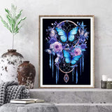 Dream Catcher 5D Diamond Art Kits, Butterfly Diamond Painting Kits for Adults Beginners, DIY Full Round Drill Paint by Diamond Gem Art, Home Wall Decor 12 x 16 Inch croshom