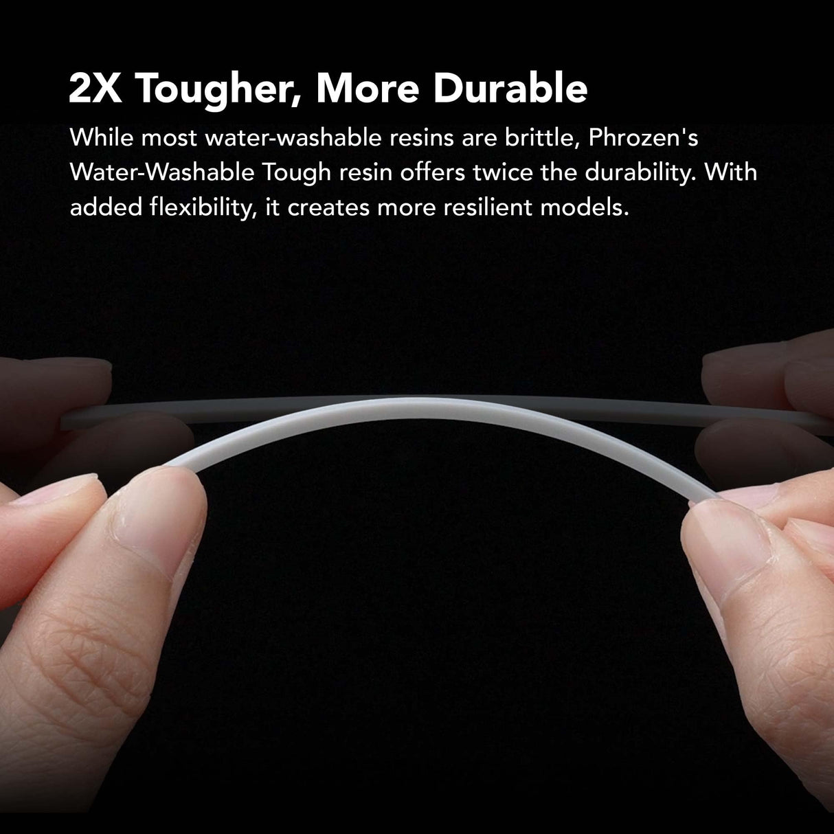 phrozen 3D Printer Water-Washable Rapid Resin [Tough Gray], 405nm LCD UV-Curing Photopolymer Resin, Strong Impact Resistance, High Flexibility, Low Odor, Non-Brittle, Easy to Clean and Cure (1KG) phrozen