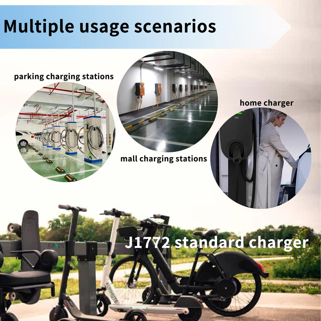 SUSUTOO J1772 to Nema 5-15, EV Station Charging Adapter, EV Adapter Plug, J1772 to NEMA 5-15 Plug for Many Devices That Can Accept 100~240V (5-15) SUSUTOO