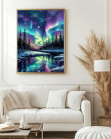 Northern Diamond Art Kits for Adults, Landscape Crafts 5D Diamond Painting Kit for Adult Beginners, Nature Starry Night DIY Round Dots Full Drill Diamonds Paintings for Home Wall Decor Gifts 12X16 In Luckyrichrui