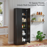 Metal Storage Cabinet with Doors, Black Bookshelf with Adjustable Shelves, Garage Storage Cabinet, 5 Tier File Cabinets, Tall Bookshelf Enclosed Bookcase for Home Office, Living Room, Library Generic