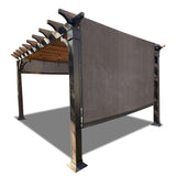 Alion Home Universal Breathable Pergola Shade Cover – Pergola Replacement Canopy – Outdoor Adjustable Shade Cover with Heavy Duty Weighted Metal Rods (20' x 9', Mocha Brown) Alion Home