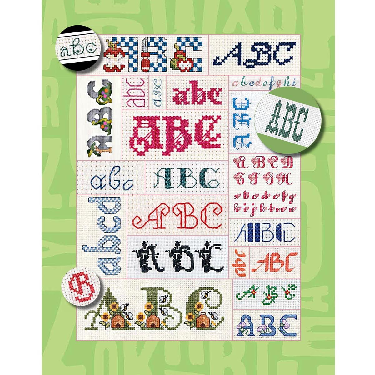 A Big Collection of Alphabets in Cross Stitch LEISURE ARTS