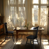 GABOEEN Wooden Windsor Dining Chairs Set of 2 Wood Dining Room Chair Black Spindle Side Kitchen Room Country Farmhouse Chairs GABOEEN