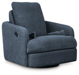 Signature Design by Ashley Modmax Contemporary Weather Resistant Manual Rocker Swivel Glider Recliner, Blue Signature Design by Ashley