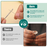 Bupete 65 Pcs Large Eye Blunt Needles Set, 12 Sizes Large Eye Sewing Needles, Tapestry Needles, Yarn Needles with Threaders, Embroidery Needles for Hand Sewing for Knitting Sewing Bupete