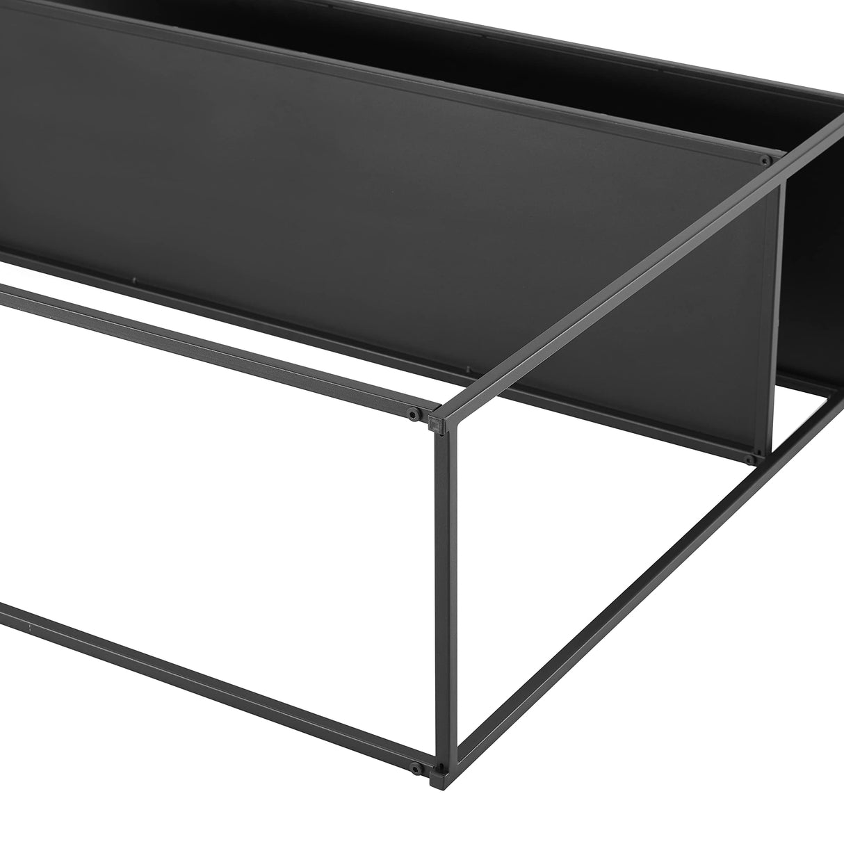 Crosley Furniture Braxton Sofa Console Table with Storage Shelf for Hall, Entryway, or Living Room, Matte Black Crosley Furniture