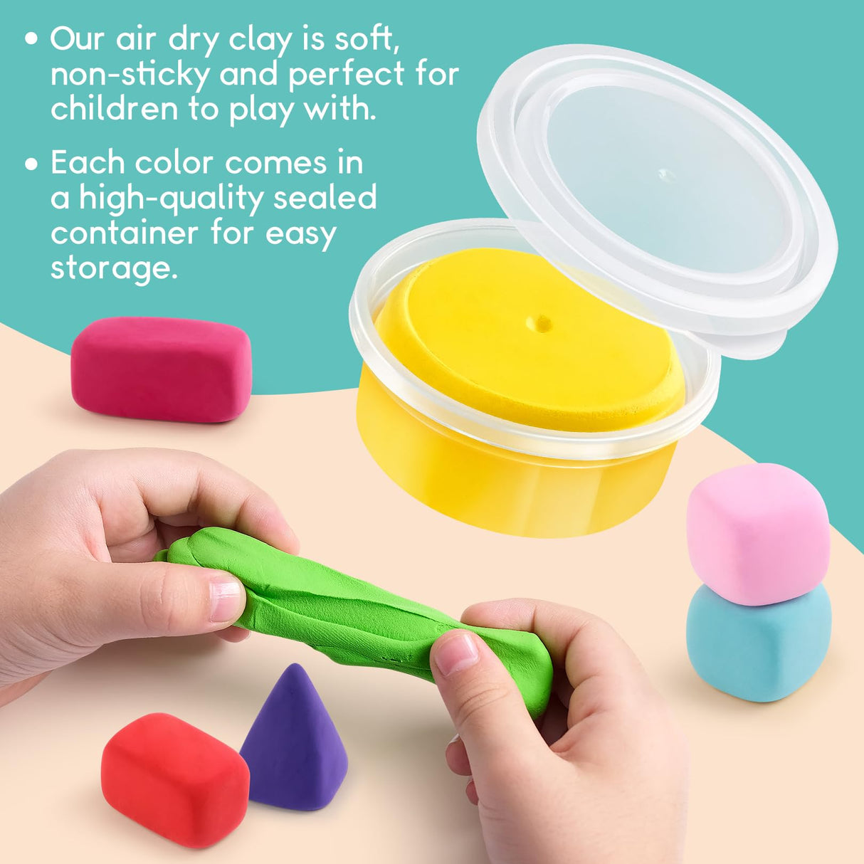 Drama Planet Air Dry Clay Kit for Kids - 18 Cans of Modeling Clay, 46-Page Guidebook with 26 Character Tutorials, Great Gift for Boys & Girls Drama Planet