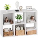 Sweetcrispy 6 Cube Storage Organizer - Open Cube Bookshelf with 3 Removable Back Panels, Display Storage Bookcase for Living Room, Bedroom, Entrance Hall, Home Office，36" L×11.6" W×24" H, White Sweetcrispy