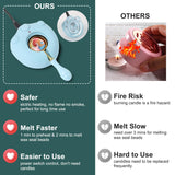 WASOHLING Wax Seal Kit - 24 Color Wax Beads (600pcs), Love Heart Stamps, Electric Warmer, Metallic Pen, Envelopes Sealing Kit for Wedding Invitations WASOHLING