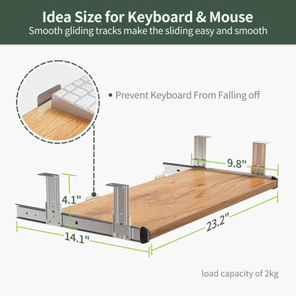 FEZIBO Standing Desk with Keyboard Tray, 55 × 24 Inches Electric Height Adjustable Desk, Sit Stand Up Desk, Computer Office Desk, Light Rustic - WoodArtSupply