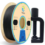 YOUSU Polypropylene PP Filament, 1.75mm 3D Printer Filament for 3D Printing, 1kg(2.2lbs) 5pcs Build Sheet Included, Semi-Flexible Ultra Tough Filament, Black Yousu