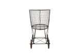 Creative Co-op Vintage Metal Laundry Basket with Wheels 25" x 15" x 26 3/4" (W x D x H) Creative Co-Op