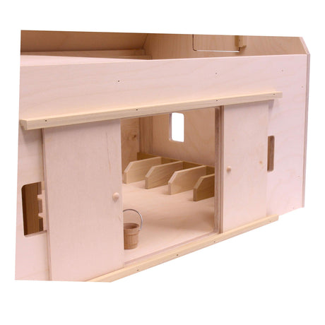 AmishToyBox.com Large Wooden Hip-Roof Barn Toy with Hay Loft, Amish-Made AmishToyBox.com