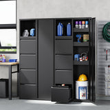 Yizosh Metal Garage Storage Cabinet with 4 Drawers, 71" Heavy Duty Tool Cabinet with Door,Tall Steel Storage Cabinet,Utility Tool Cabinet for Garage,Warehouse,Workshop Yizosh