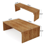 Tribesigns 13FT Conference Table, Large Rectangle Conference Room Table, Long Meeting Seminar Table Business Tables for 12-16 People (Four Tables) Tribesigns