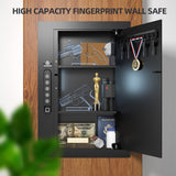 XDeer Security Flat Wall Safes In-Wall Hidden Safes Biometric Safes Fingerprint Safes Electronic Hidden Safes with Numeric Keypad Protecting Handguns, Money, Jewelry, Passports - for Home or Business XDeer
