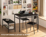 Gizoon Kitchen Table and 2 Chairs for 4 with Bench, 4 Piece Dining Table Set for Small Space, Apartment Gizoon