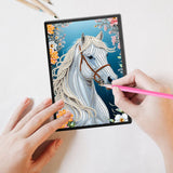 DCIDBEI 2 Pack DIY Diamond Painting Notebook Tiger Horse A5 Blank Diamond Painting Diary Sketchbook Book Rhinestone Craft Diamond Art Notebook Students 50 Sheets Diamond Journal Kits DCIDBEI