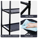 NICECHEF Over The Toilet Storage Shelf, 3 Tier Storage Cabinet Over Toilet, Multifunctional Over The Toilet Rack, Bathroom Organizer Freestanding Toilet Shelf Space Saver (Black) NICECHEF