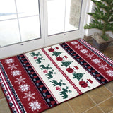 Christmas Area Rugs 4x6 Machine Washable High Traffic Xmas Door Mat Non-Slip Floor Carpet for Living Room Dining Room Bedroom Entryway & Hallway, Snow Print BNUNWISH
