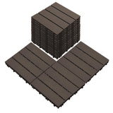 36 PCS 12x12 Interlocking Deck Tiles - All-Weather Waterproof Outdoor Pavers for Pool Decks, Balconies, Backyards & Porches, Chocolate SAILARY