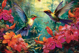 1000 Piece Puzzle for Adults - Hummingbird Garden | Wooden Jigsaw Puzzles 1000 Pieces | Decorations DIY Leisure Game Toy Gift for Family Friends| Difficult Puzzles Size 29 x 20 inches najiaxiaowu
