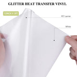 HTVRONT White Glitter HTV Vinyl Roll-12 x 5 FT White Glitter Heat Transfer Vinyl Bundle, White Glitter Iron on Vinyl for All Cutter Machine HTVRONT