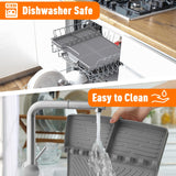 Silicone Grill Mat Compatible with Blackstone, Silicone Griddle Tools Mat with Drip Pad, Spatula Mat for Outdoor Grill Kitchen Counter (Grey) lanlw