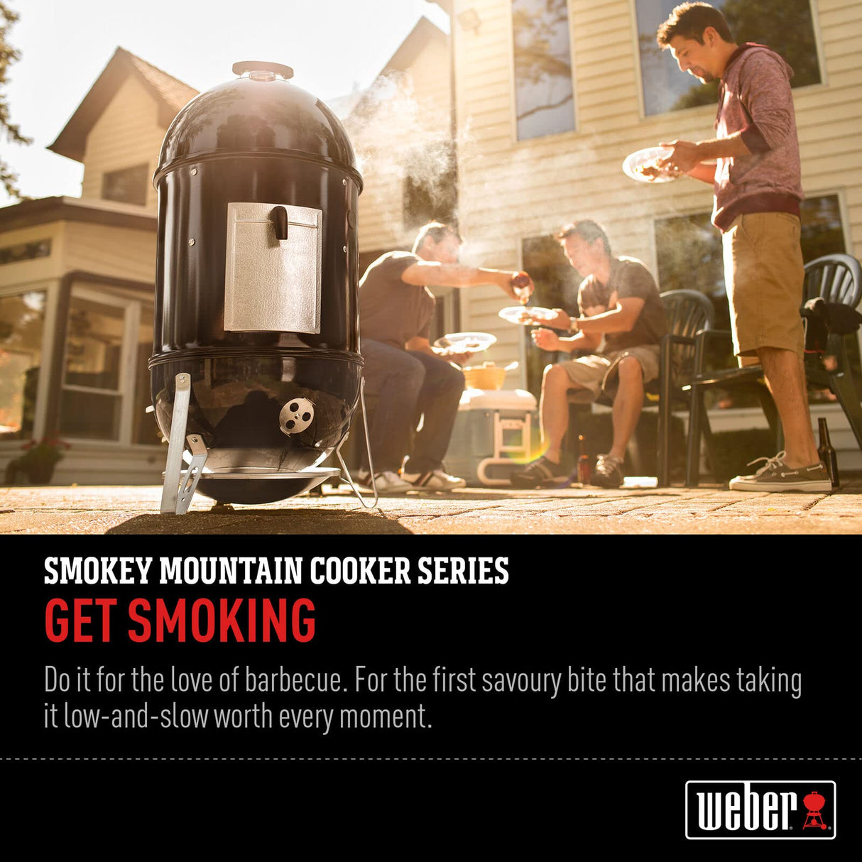 Weber 14.5 -inch Smokey Mountain Cooker, Charcoal Smoker,Black Weber