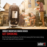 Weber 14.5 -inch Smokey Mountain Cooker, Charcoal Smoker,Black Weber