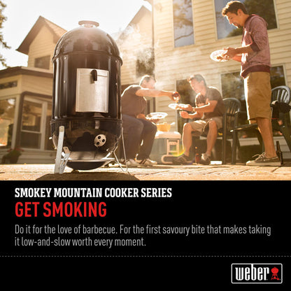 Weber 14.5 -inch Smokey Mountain Cooker, Charcoal Smoker,Black