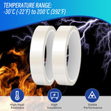 HTVRONT Heat Resistant Tape - Sublimation Tape 2 Rolls 20mm x 33m Heat Transfer Tape, No Residue Heat Tape for Sublimation Blanks Tumblers Mugs Fabrics, Adhesive Heat Transfer Heat Press Tape (Clear) HTVRONT