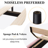 SHA CERLIN Queen Upholstered Platform Bed Frame with Adjustable Headboard/Vertical Channel Tufted Velvet Fabric/Wooden Slats Support/Mattress Foundation/Box Spring Optional/Pink SHA CERLIN