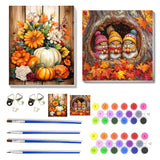 2 Pack Fall Paint by Numbers Kit for Adults Beginner with Framed,Pumpkin Easy Adult Paint by Number Kits on Canvas DIY Painting for Beginners Art by Numbers for Home Wall Decor 10x12 Inch NEGEKFKX