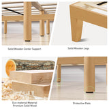 COLAMY 12 Inch King Size Platform Bed Frame，Sturdy Wood Bed Frame with Wood Slat Support, No Box Spring Needed, Easy Assembly(Rustic Pine) COLAMY