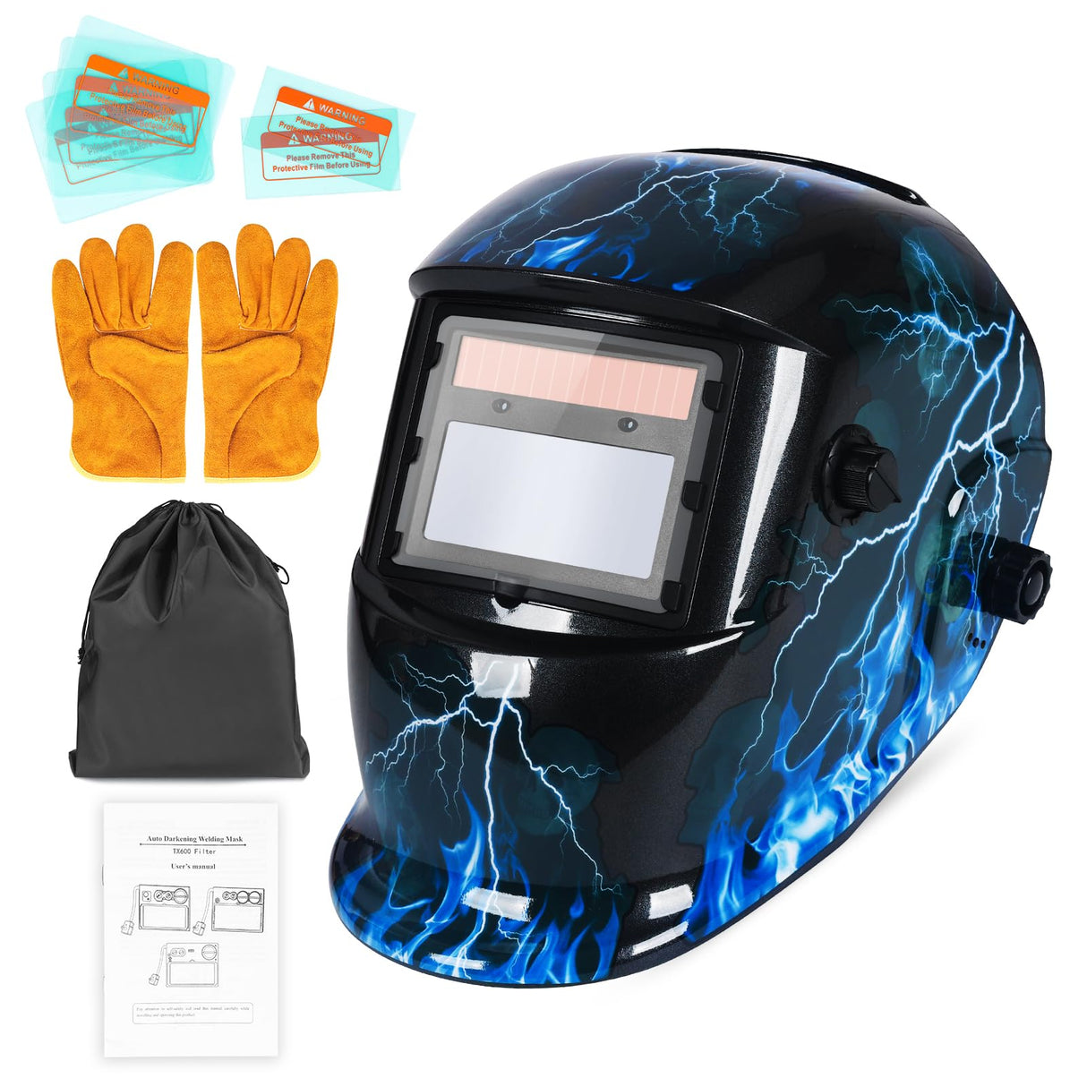 NDUUN Welding Helmet True Color Auto Darkening Hood with Adjustable Shade Range 4/9-13 for TIG MIG ARC Welder Mask NDUUN