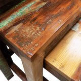 vidaXL Vintage Reclaimed Wood Nesting Table Set - Antique-Style Wooden Side Tables, Coffee Tables, or Plant Stands - Stackable, Durable, Beautiful and Unique Furniture vidaXL