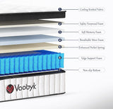 Vaobyk Queen Mattress, 12 inch Hybrid Queen Mattress in a Box, Memory Foam Mattress with Pocket Springs, Pressure Relief & Motion Isolation, CertiPUR-US Certified, Medium Firm Vaobyk