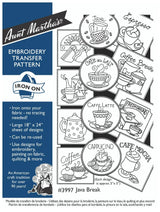 Java 3997 Break Aunt Martha's Hot Iron Embroidery Transfer Aunt Martha's