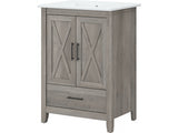 Bush Furniture Key West 24W Bathroom Vanity with Sink in Driftwood Gray Bush Business Furniture