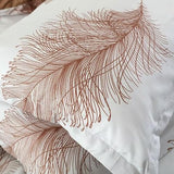 OAITE Duvet Cover Twin Size,Reversible Leaf Brown Duvet Cover Set with Zipper Closure, 3 Pieces Modern Patterns Soft Microfiber Bedding Set with 8 Ties(68’’*90’’,2 Pillow Cases) OAITE